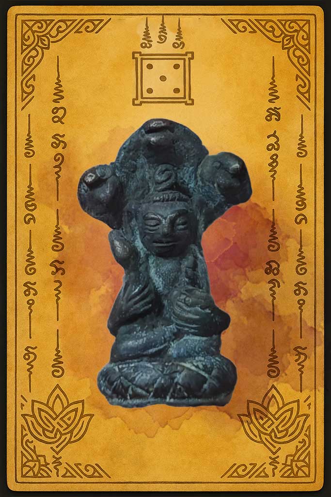 Phra Upakut Pim Naga Prok Thue Dok Bua Um Bat